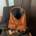 TSEVD Solid Color Multiple Pockets Backpacks Y2K Style Large Capacity PU Leather Crosbody Bag Casual Shoulder Bag Women's Backpack Outdoor. 
