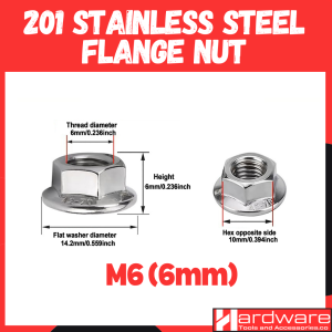 201 Stainless Steel  Flange Nut Hex Flange Nut  Hex Bolt and Nut Wing Nut/Coupling Nut Spring Nut Hardware Tools
