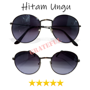SUNGLASSES GRADIENT OVAL KOREA STYLE - Kacamata Fashion Retro Steampunk Lensa Gradasi 2 Warna Anti Silau Uv Protection Ada Nosepad Frame Metal Cocok Untuk Ke Pantai Traveling Hiking OOTD - KEREN KEKINIAN