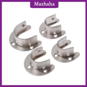 Mazhaha 19 22 25 32mm Wardrobe Bracket Stainless Steel Rod Socket Flange Rod Holder