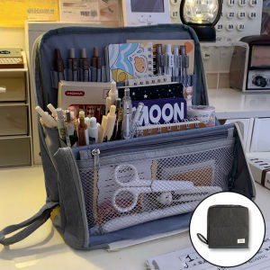 Standing Storage Bag Large Capacity Travel Home Organizer Pouch Foldable Open-Top Design