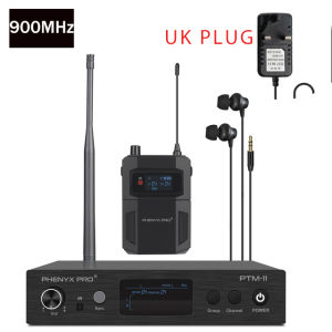 Phenyx Pro UHF ระบบหูฟังมอนิเตอร์ไร้สายโลหะไร้สาย IEM ตัวรับสัญญาณ Bodypack 50ความถี่ปรับได้เอาต์พุต164ft การดำเนินงานที่เหมาะสำหรับวงดนตรีและสตูดิโอ
