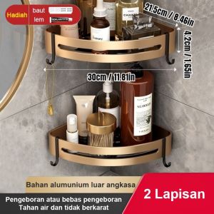Rak Kamar Mandi Tempel Tempat Rak Dinding Tempel Rak Sudut Rak Handuk Serbaguna Rak Sabun