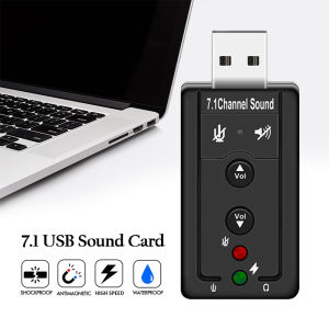 7.1 USB External Independent Key Sound Card Super Innovation Headphone Audio Adapter for Micphone Mac Compter Android