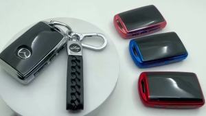 for Mazda Key Fob Cover. Suitable for Mazda 3 Hatchback 2020-2024 Mazda 3 6 CX-30 CX-5 CX-9 CX-50 Smart Key (Red Combination)