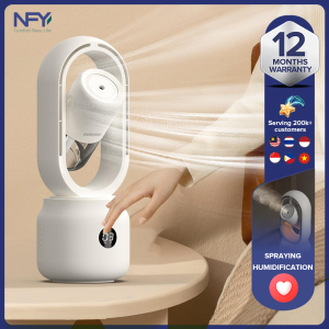 2023 new USB desktop leafless fan multi-function usb water replenishing humidification charging fan for household dormitory