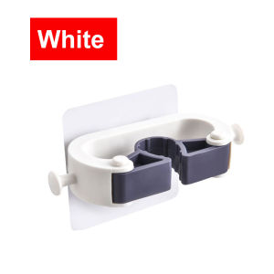 2PCS Wall Mounted Mop Holder Home Mop Broom Storage Rack Organizer Storage Shelf Kitchen Tools Shelves Sundries Brush Broom Hook PTCS