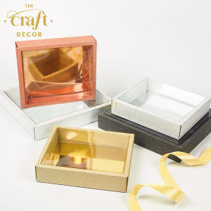 The Craft Decor PVC Glitter Gift Box | Kotak Mas Kahwin | Kotak Hantaran