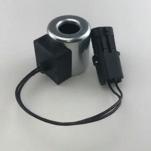 Phụ kiện máy xúc Yuchai 65/75-8 Van điện từ khóa an toàn dẫn hướng Pengpu 60 Longgong85 DC24VDC12V Lỗ trong 18mm Chiều cao 40mm