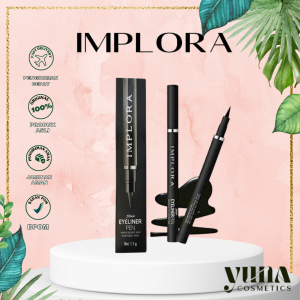 YUNA COSMETICS | Implora Black Eyeliner Pen (waterproof and dramatic look) 1.7g 100% Original | BPOM