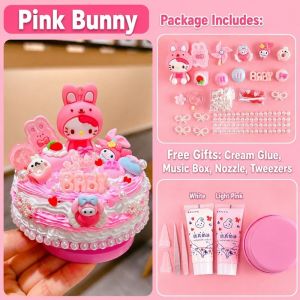 Kotak Muzik DIY Kanak Kanak Set Bahan Aksesori Hiasan Krim Mainan Lapan Bunyi Kartun Comel Hadiah Kreatif Perempuan Lelaki Sanrio DIY Cream Glue Music Box Package Set Creative Gift Kuromi Cinnamoroll Art Craft儿童diy奶油胶手工音乐盒材料包卡通可爱八音盒套装创意礼物 A114