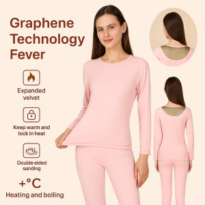 Thermal Underwear Set For Man And Woman Comfortable Fit Wicking Breathable Fleece Lined Thickened Heating Base Layer
