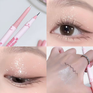 Double Head Lying Silkworm Pen Eyeliner Pen Waterproof Not Easy To Fade Eyeliner Natural Matte Highlighter for Student Makeup
