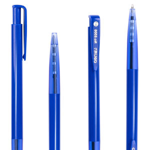 ZEEMIN 10/60Pcs Deli 0.7mm Ballpoint Pens Fine Tip Smooth Writing for Office School Home Work Blue Black Ink Long Lasting Comfort Grip