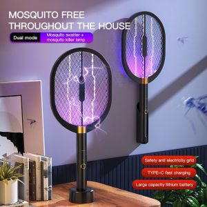 Black Warrior Electric Mosquito Swatter – Rechargeable Powerful Automatic Insect Killer Racket for Mosquitoes & Flies