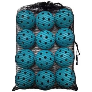 TUO29 Bright Colors 74MM Pickleball Good Performance High Visibility Pickleball Training Ball Durable 26g Per Ball 40 Holes Pickleball Outdoor Courts