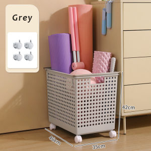 JustLiving 1ชิ้นออแกไนเซอร์จัดเก็บเสื่อโยคะรถเข็นขนของตะกร้าใส่ของบ้านสำหรับลูกกลิ้งโฟมไม้แบดมินตันชั้นเก็บของเล่นและอีกมากมายพกพาได้สำหรับเด็ก-กระดานไม่ว่างแบบ DIY และการแก้ปัญหาการศึกษาปฐมวัย