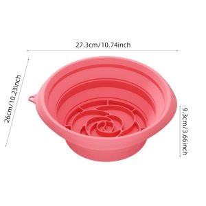 JACAUY Silicone Face Ice Bath Bowl Cold Therapy Built-in Ice Tray Facial Soaking Bowl Foldable Skincare Washbasin for Women Girls