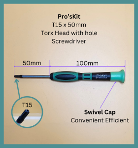 Ready Stock. ProsKit T15 Torx Screwdriver come with Swivel Cap. Torx head with hole.  Made in Taiwan