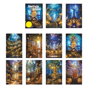 10 Sheets Forests Series Sticker Scene Sticker Landscape Sticker Aesthetic Sticker Scrapbooking Supplies for Adult Kids