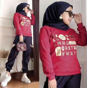 FEMESHOPA-SETELAN WANITA SETELAN TRAINING SETELAN TERBARU-FN SET CARGO WORDING