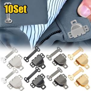 10Set Metal Invisible Trousers Hook Invisible Hook  Skirt Buckle Pants Suit Garment Hooks DIY Sewing Accessories