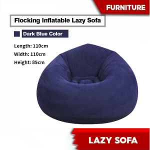 Flannel sofa for relaxation  Lazy sofa with cotton and linen surface  Single inflatable sofa  Inflatable small apartment home single sofa