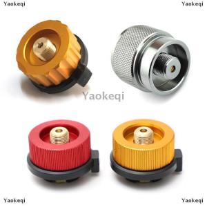 [COD] Yaokeqi High Quality Camping Gas Furnace Converter Device Long Gas Tank Gas Furnace Conversion Head Metal Gas Tank Cylinder Adapter