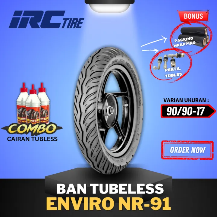 [READY COD] BAN IRC ENVIRO NR91 TUBELESS RING 17 ( 70/90-14 / 80/90-14 ...