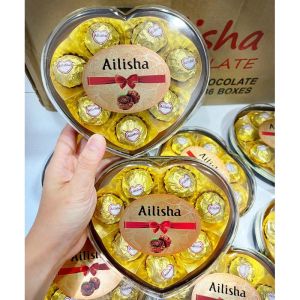 C50 Ailisha Cookie Coated Chocolate 100g Heart Shape isi 8pc