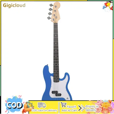 4 String Electric Bass Guitar Full Size With Connecting Line Fingerboard Wrench Instrument Wrench For Grown-ups Beginners