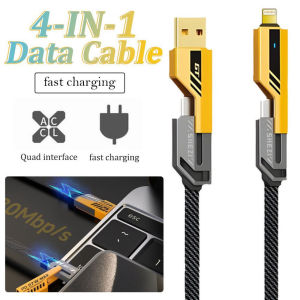 Cáp dữ liệu sạc nhanh Nohon Y 65W Cáp dữ liệu sạc nhanh bốn trong một Giao diện kim loại 12M có thể sạc bất kỳ thiết bị