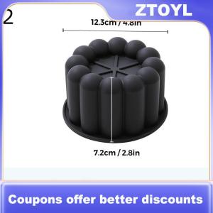 【ZTOYL】 Silicone Mousse Cake Mold Flower Heart Star Shape Kitchen Baking Pudding Cup Chocolate Making Wedding Party Cake Dessert Mold