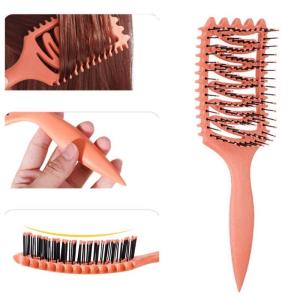 Curly Hair Brush Practical Hair Comb Hairdressing Brush Hollow Out Hair Brush Massage Comb Detangling Hair Brush