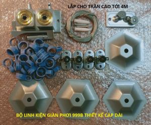 Bộ linh kiện giàn phơi Hòa Phát 999B Plus lắp cho trần 36m - 5m