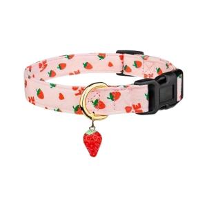 Adjustable Dog Collar Soft Polyester Pet Neckband With Stylish Prints Comfortable to Wear For Small to Large Breeds