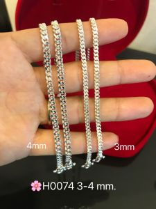 สร้อยข้อมือเงินแท้92.5% ลายเลสแบน มี 3 ขนาดให้เลือกค่ะ ยาว 6-8.2 นิ้ว (สร้อยงานไทย)