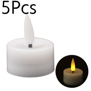 【Free Shipping】5Pcs เทียนไร้เปลวไฟอิเล็กทรอนิกส์ไฟLED ชา LED โคมไฟรูปเทียนอุปกรณ์ตกแต่งงานปาร์ตี้แต่งงาน