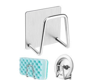 Sponge Holder Sink Caddy for Kitchen Accessories - Stainless Steel Rust Proof Waterproof Quick Drying