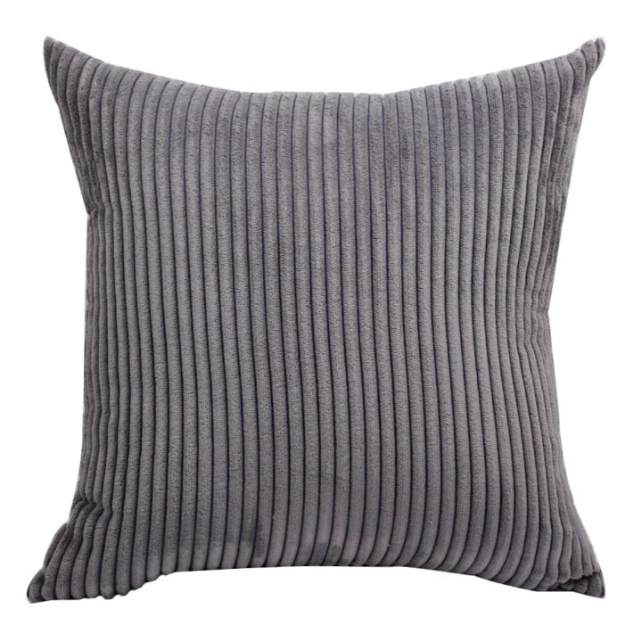 Soft Corduroy Striped Throw Pillow Case Solid Cushion Cover 30X50/40X40 ...