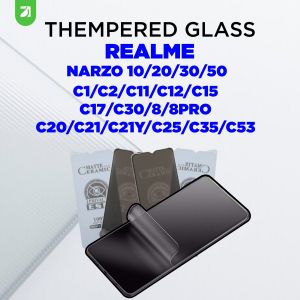 TEMPERED GLASS REALME C11 C15 C53 C35 C20 NARZO 10/50 KERAMIK SPY MATTE ANTI KEPO LUFFMAN HD GELAP