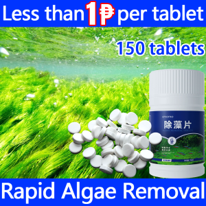Aquatic Bloom Control Algaecide Tablets - 150-Pack Efficient Aquarium Algae Remover 1 Tablet per 10kg Water