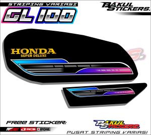 STRIPING VARIASI HONDA GL 100 / STICKER LIST VARIASI MOTOR HONDA GL 100