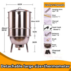 Detachable Portable eless BBQ Grill with Stable Triangle Frame for Home Party and Commercial Barbecue