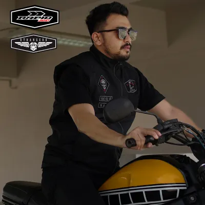 rompi motoran anti angin biker premium ROMPI RAPID BIKERS vest motor full bordir tengkorak
