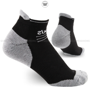 Vớ nam cổ ngắn tất thể thao cổ ngắn chất liệu cotton dày dặn êm ái phủ NANO BẠC khử khuẩn thoáng khí - LUXIS-S017