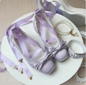 Japanese Elegant Ballet Womens Shoes Lolita Bow Square Head Ribbon Lace-up Low Single Female Shoes Heel Satin Mary Jane Shoes