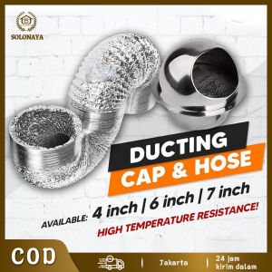 Wall Air Vent Grille Ducting Ventilation Extractor Outlet Louvres Hemisphere /Stainless Steel Cap 4" / 6 / 7"and 5 meter+- Flexible Aluminium Cooker Hood Ducting Hose Kitchen Air Exhaust Fan