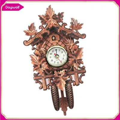 Daywolf นาฬิกาไม้ติดผนัง CUCKOO BIRD การตกแต่งบ้านเวลา
