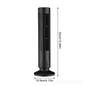 Innovative Style USB Tower Fan Level Adjustable Mini Vertical Bladeless Fan Standing Bladeless FloorAir Cooler for Home Office Energy Saving Quiet Summer Cooling【Suitable office bedroom study kitchen travelfishing】【USB rechargeable】Ready Stock